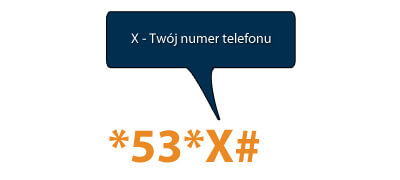 *53*X# - gdzie X to Twój numer telefonu