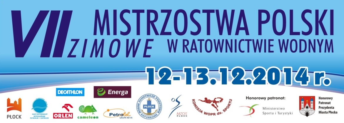  VII Zimowe Mistrzostwa Polski w Ratownictwie Wodnym - Plakat
