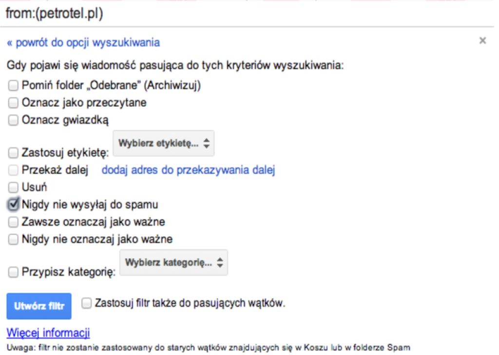 Ustawienia w kliencie poczty